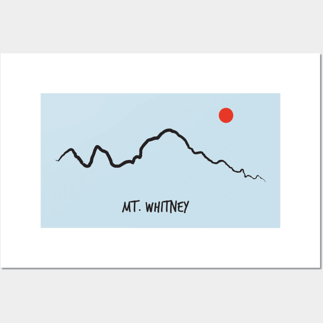 MOUNT WHITNEY T-SHIRT Wall Art by Ediza